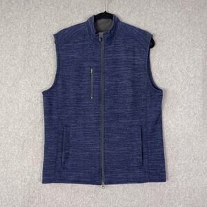 Johnnie-O Mens M Tahoe Fleece Vest in Admiral Blue